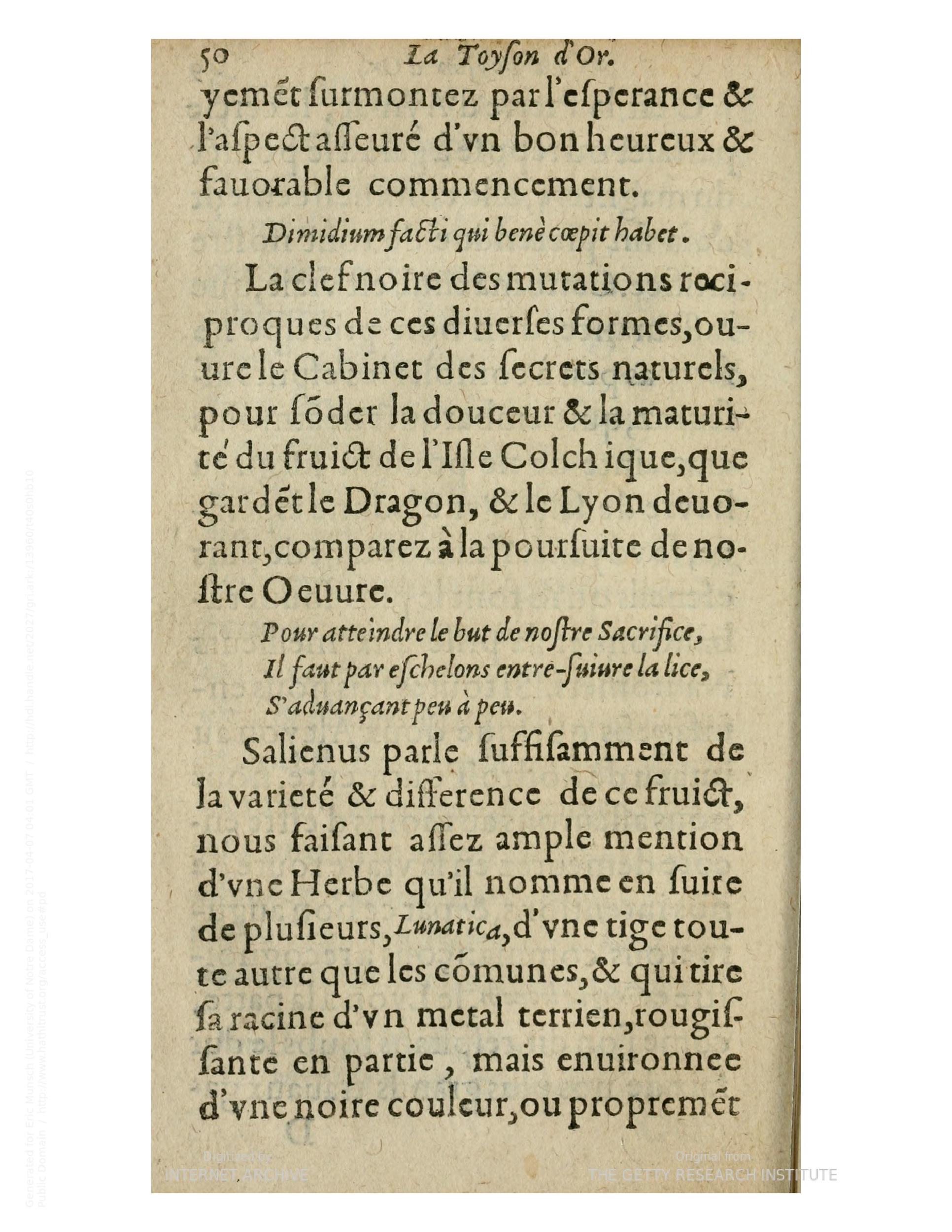 1612 - Charles Sevestre - Toison d’or ou la fleur des trésors - Getty Research Institute