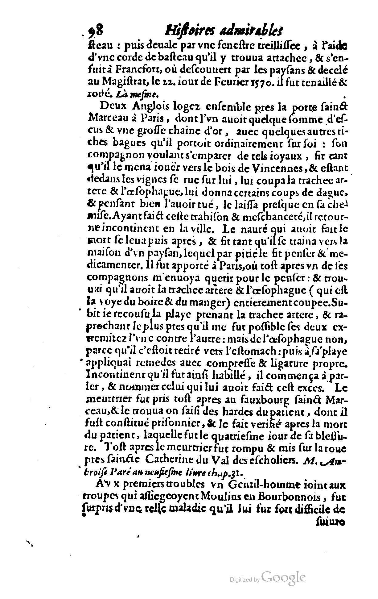 1620 - Samuel Crespin - Trésor d’histoires admirables et mémorables - BCU Lausanne
