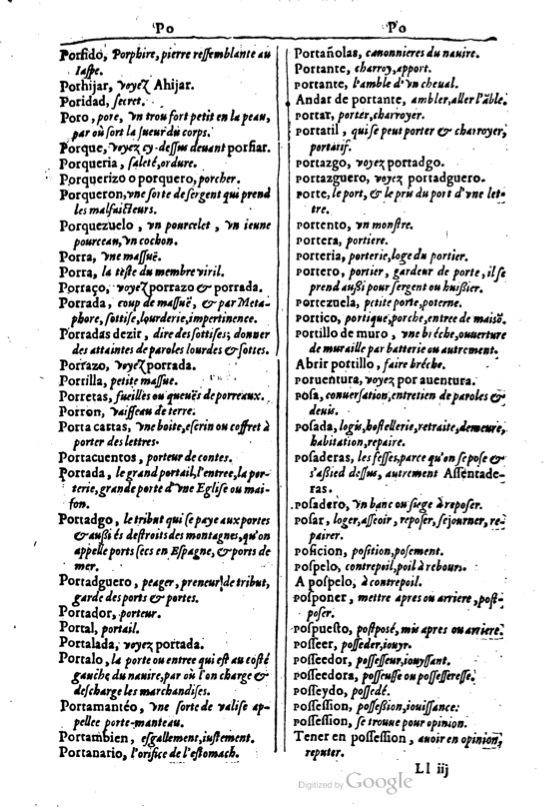 1616 - Veuve Marc Orry - Trésor des deux langues espagnole et française (Première et Seconde parties) - BM Lyon