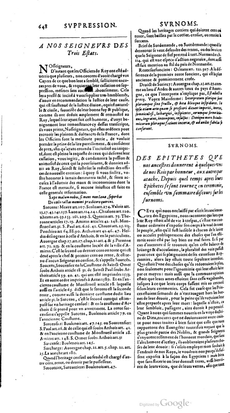 1629 - Veuve Nicolas Buon - Trésor du droit français (21754 T. 3) - BM Lyon