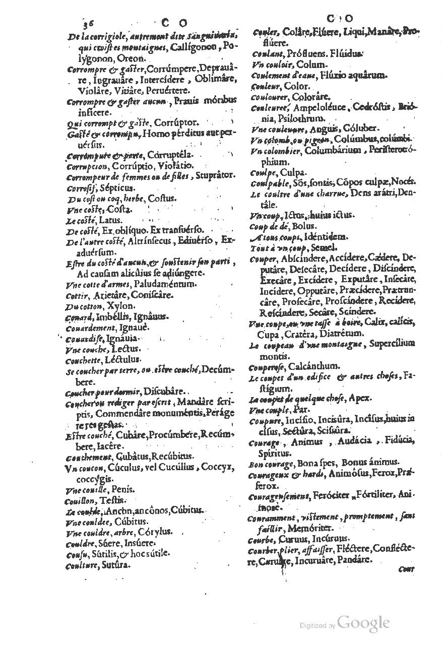 1558 - Guillaume Rouillé - Trésor des mots et traits français - BSB Munich