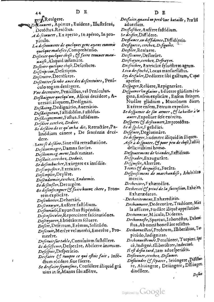 1564 - Henri Hylaire et Louis Cloquemin - Trésor des mots et traits français - BSB Munich