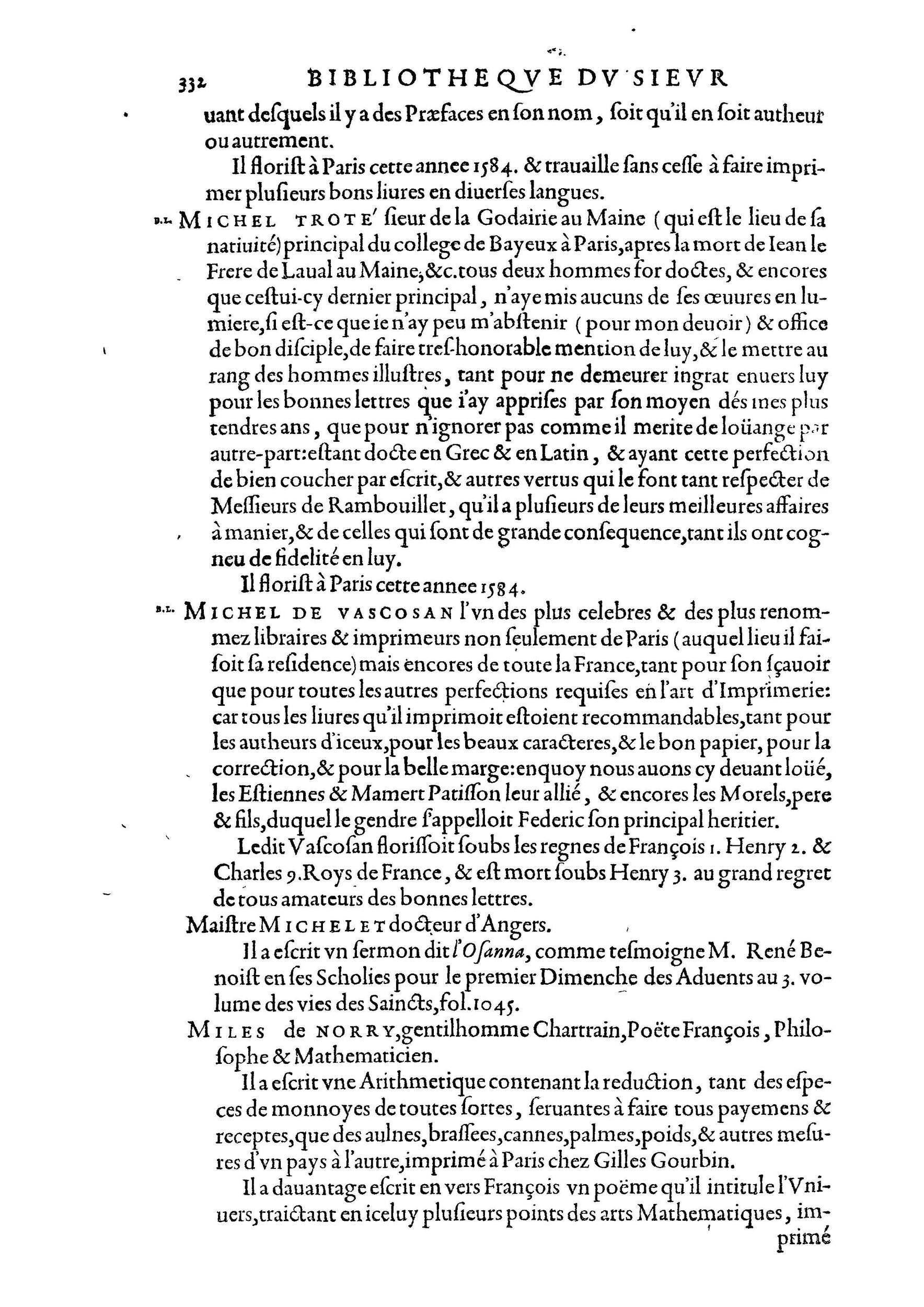 1584 - Abel L&#039;Angelier - Bibliothèques françaises - BnF