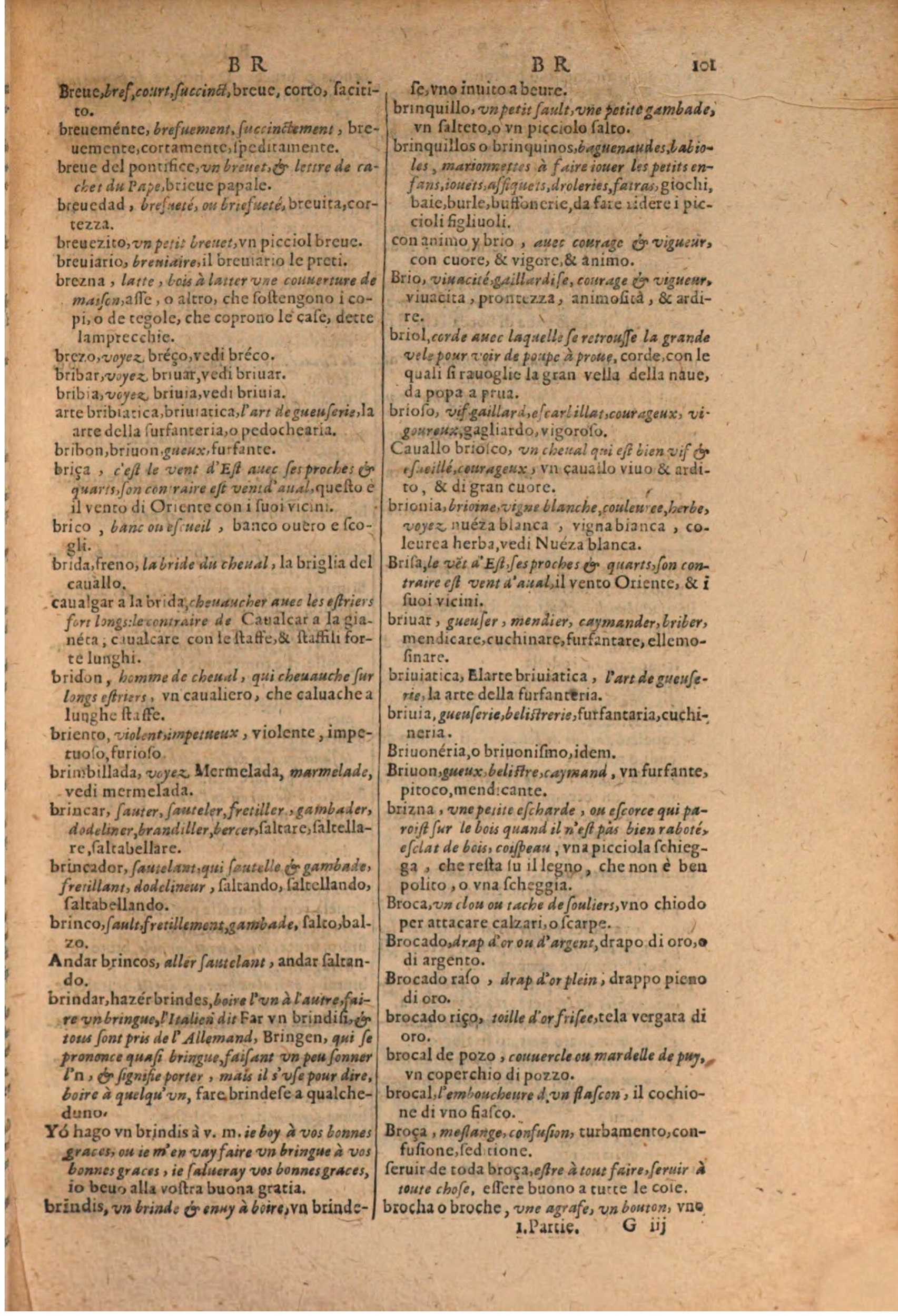 1606 - Samuel Crespin - Thresor des trois langues, francoise, italiene et espagnolle - BSB Munich