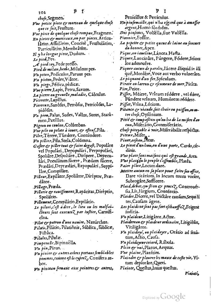 1558 - Guillaume Rouillé - Trésor des mots et traits français - BSB Munich