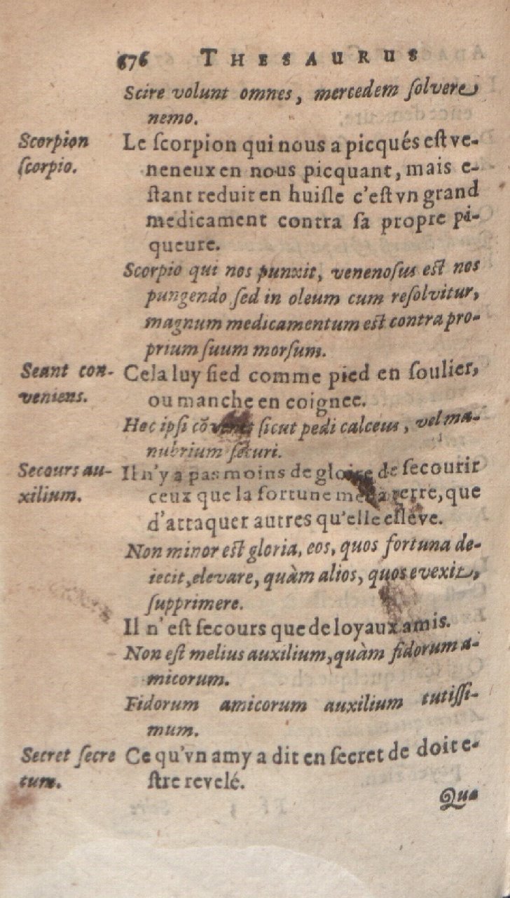 1612 - Dominicus Custos - Trésor des proverbes français - Bibliopol-Olomuc 1612 - Dominicus Custos - Trésor des proverbes français - Bibliopol-Olomuc