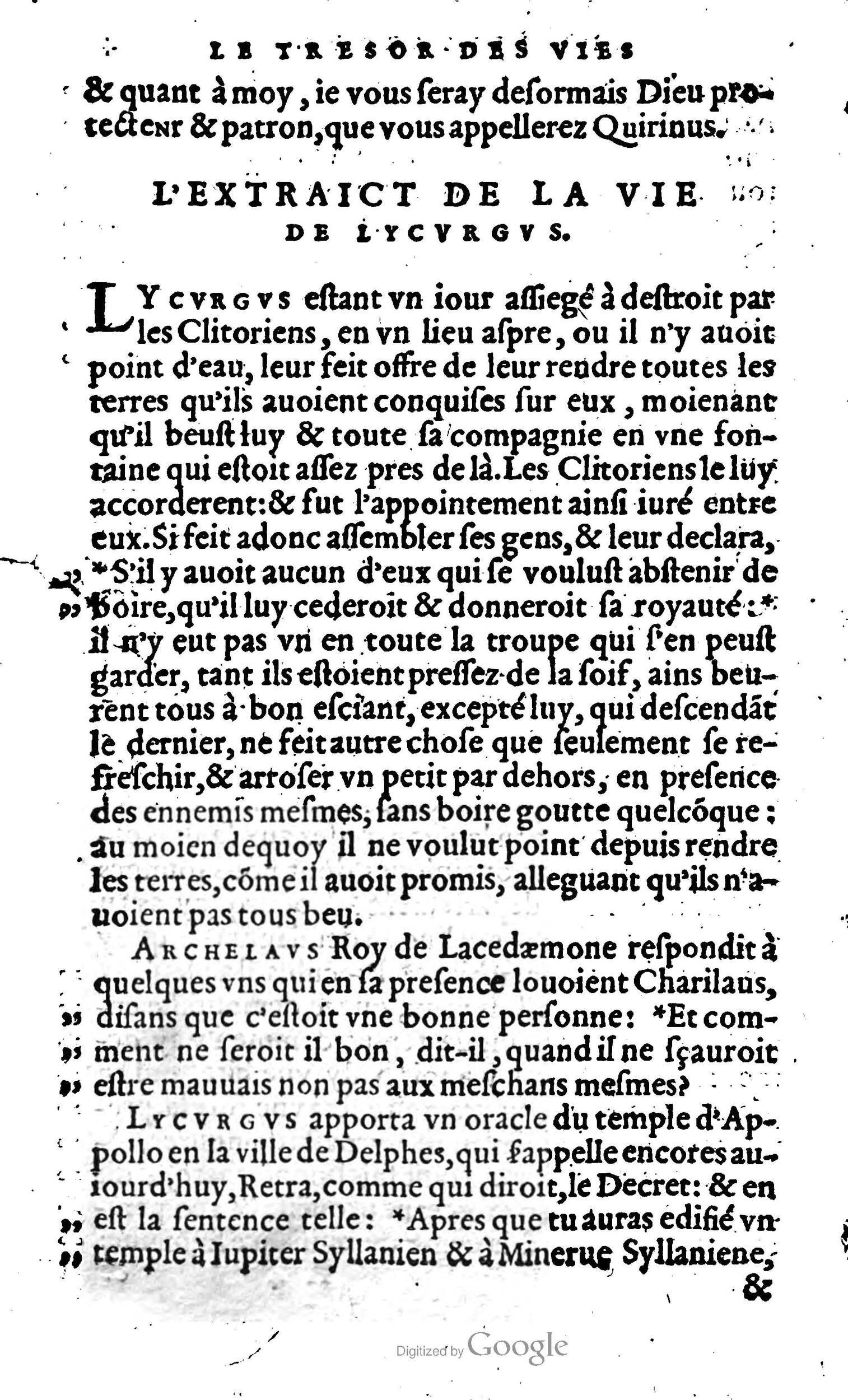 1568 - Willem Silvius - Trésor des vies de Plutarque - Anvers Plantin-Moretus