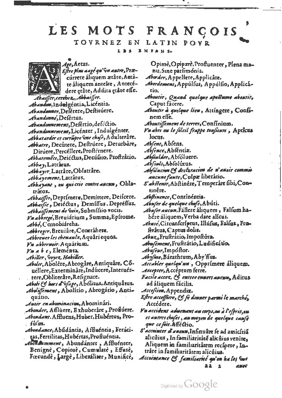 1564 - Henri Hylaire et Louis Cloquemin - Trésor des mots et traits français - BSB Munich
