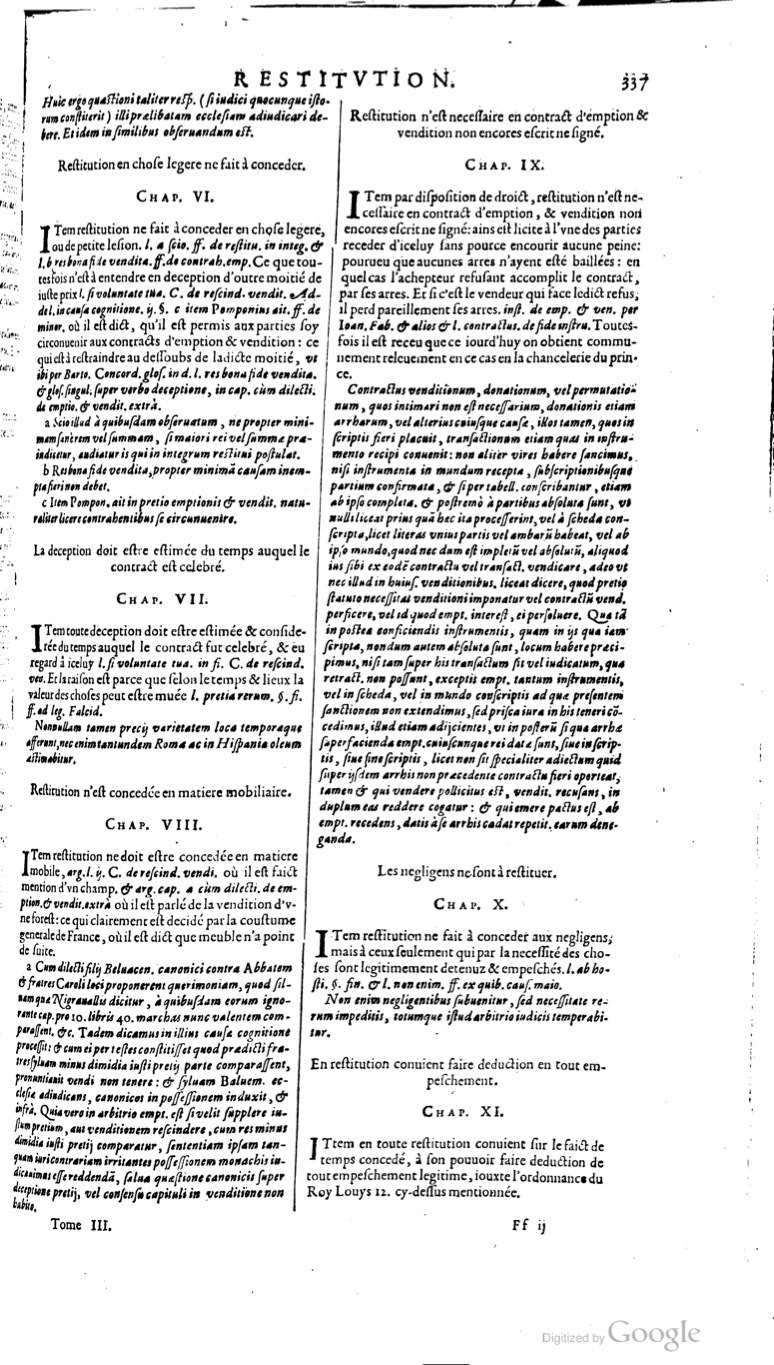 1629 - Veuve Nicolas Buon - Trésor du droit français (21754 T. 3) - BM Lyon