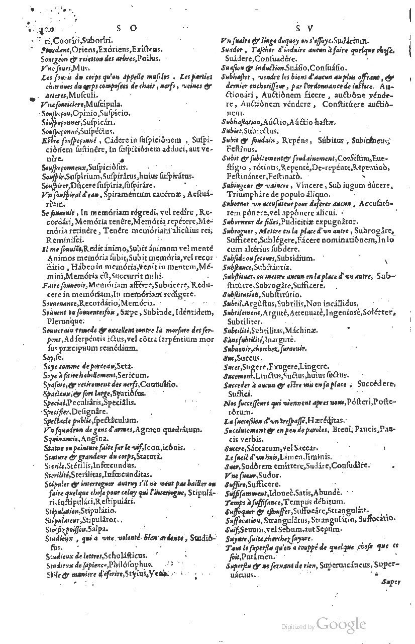 1585 - Simphorianum Beraud et Stephanum Michaëlem - Trésor des mots et traits français - Barcelone 1585 - Simphorianum Beraud et Stephanum Michaëlem - Trésor des mots et traits français - Barcelone