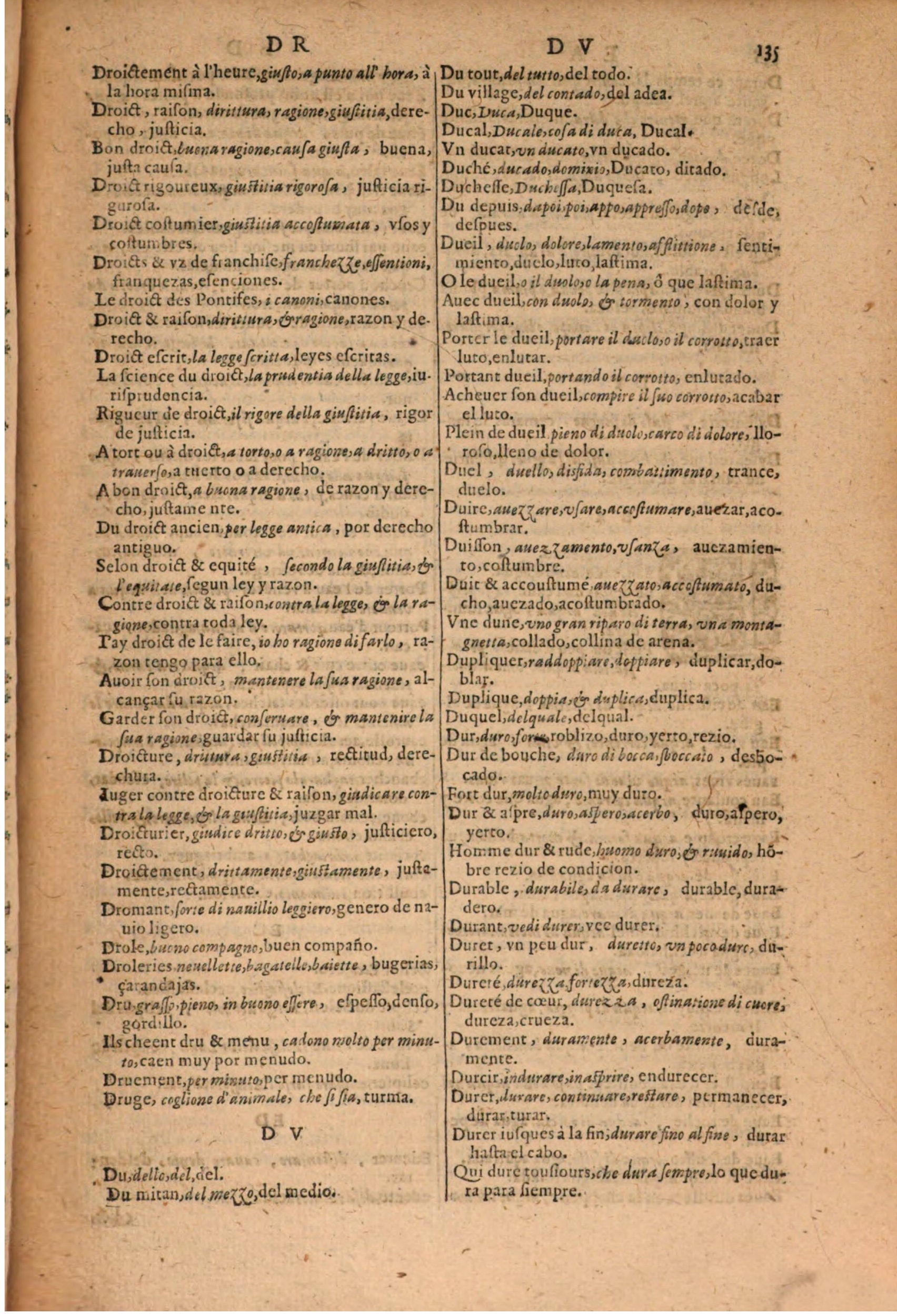 1616 - Pierre de la Rovière - Trésor des trois langues (Seconde partie) - BSB Munich