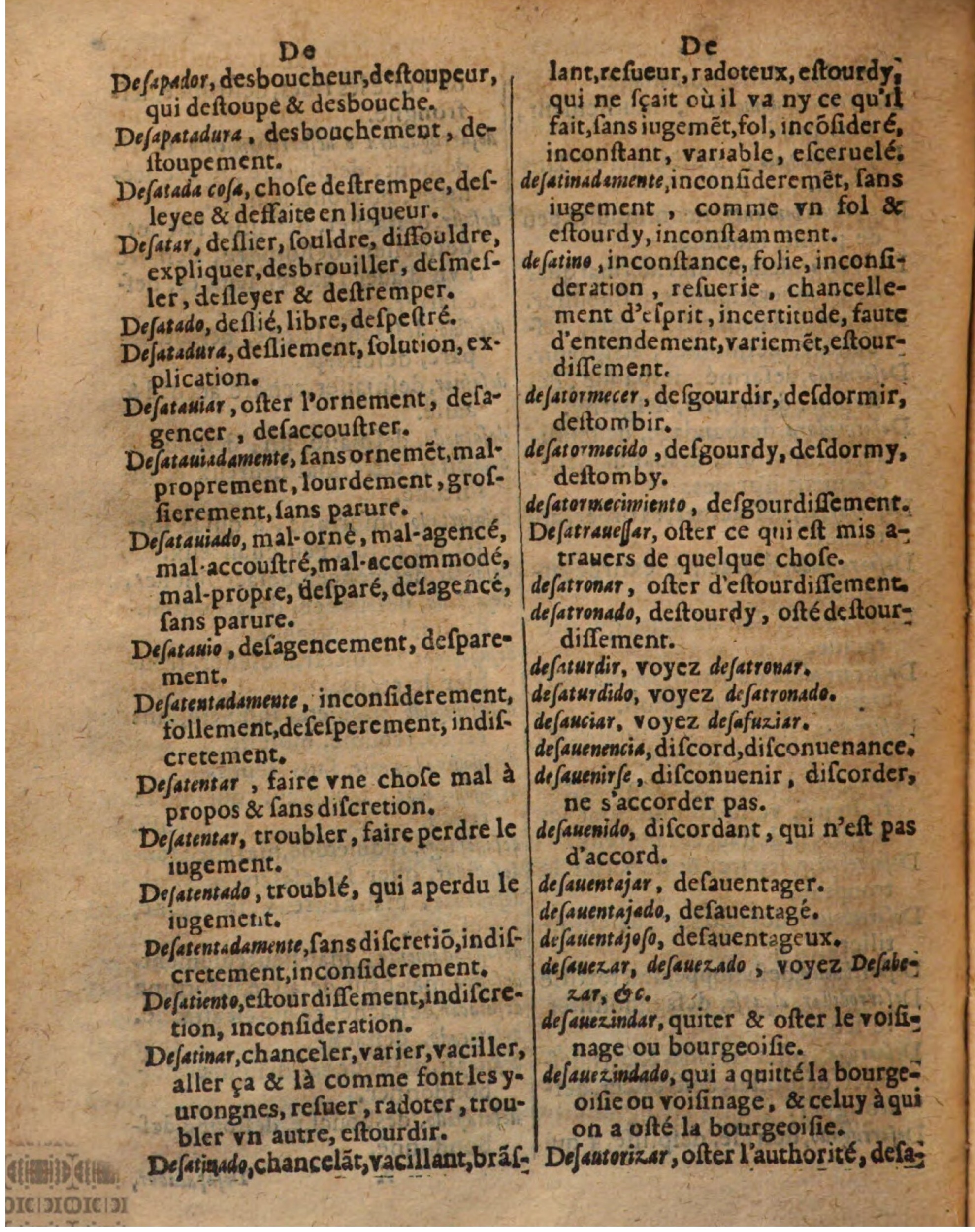 1625 - Hubert Antoine - Trésor des deux langues espagnole et française - Augsbourg