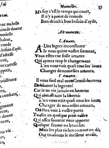 1623 - Jacques Cailloüé - Trésor ou recueil des chansons amoureuses - British Library
