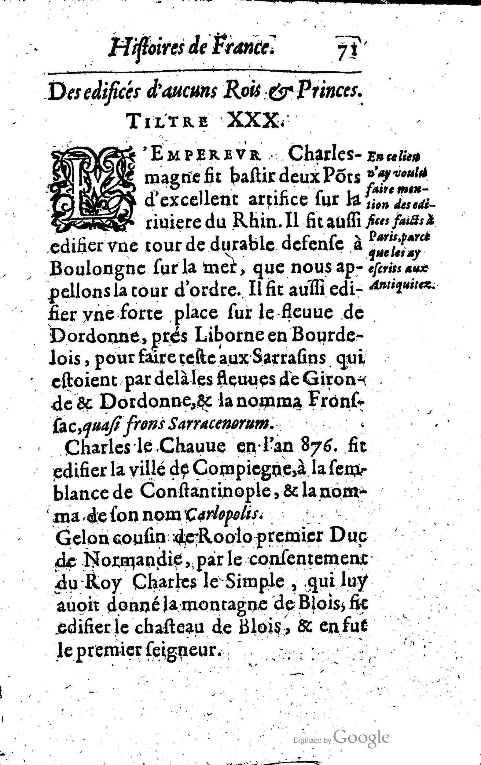 1619 - Jean Corrozet - Trésor des histoires de France - Anvers Musée Plantin-Moretus