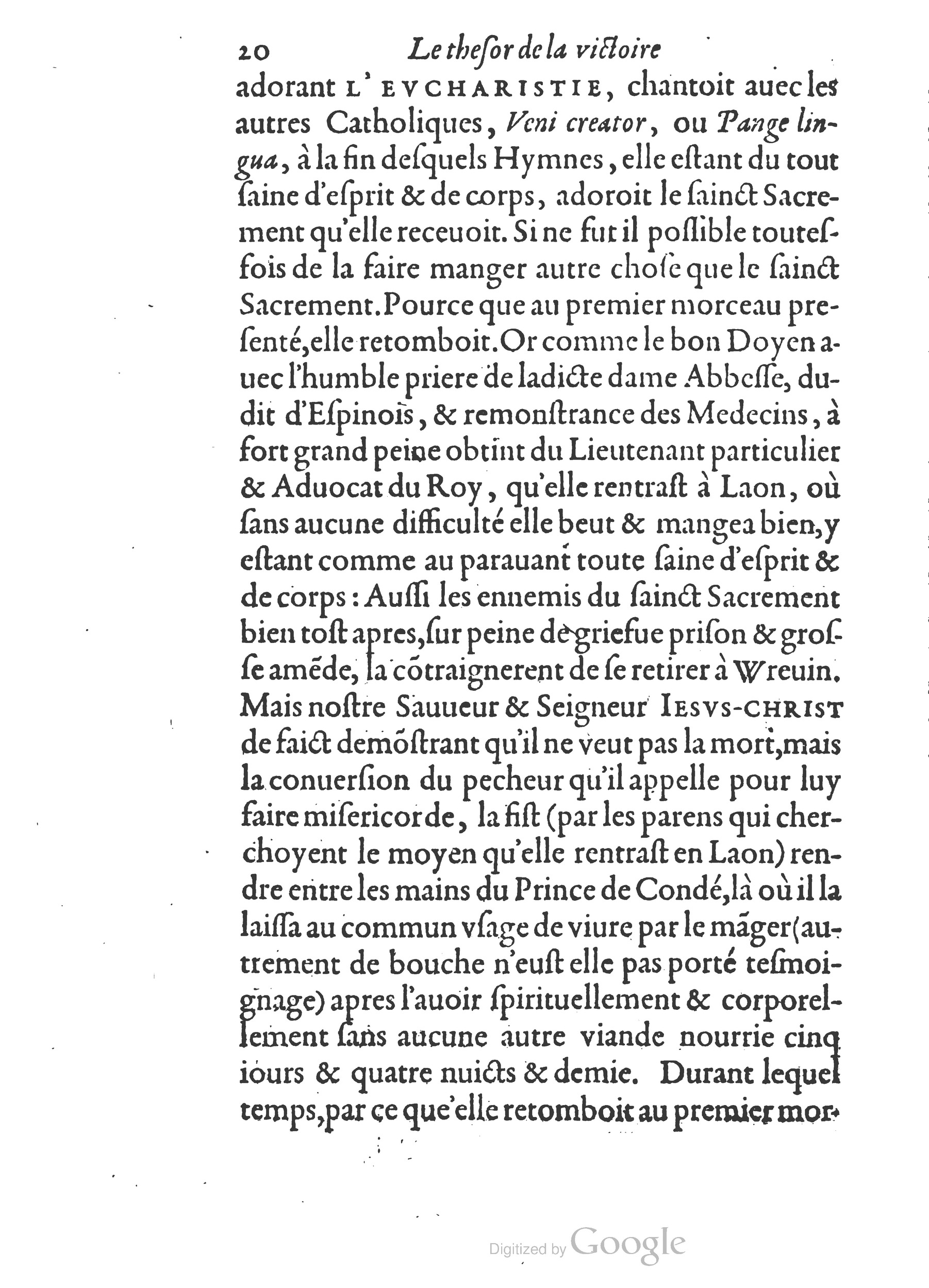 1578 - Nicolas Chesneau - Trésor et entière histoire de la triomphante victoire du corps de Dieu sur l’esprit malin - British Library 1578 - Nicolas Chesneau - Trésor et entière histoire de la triomphante victoire du corps de Dieu sur l’esprit malin - British Library