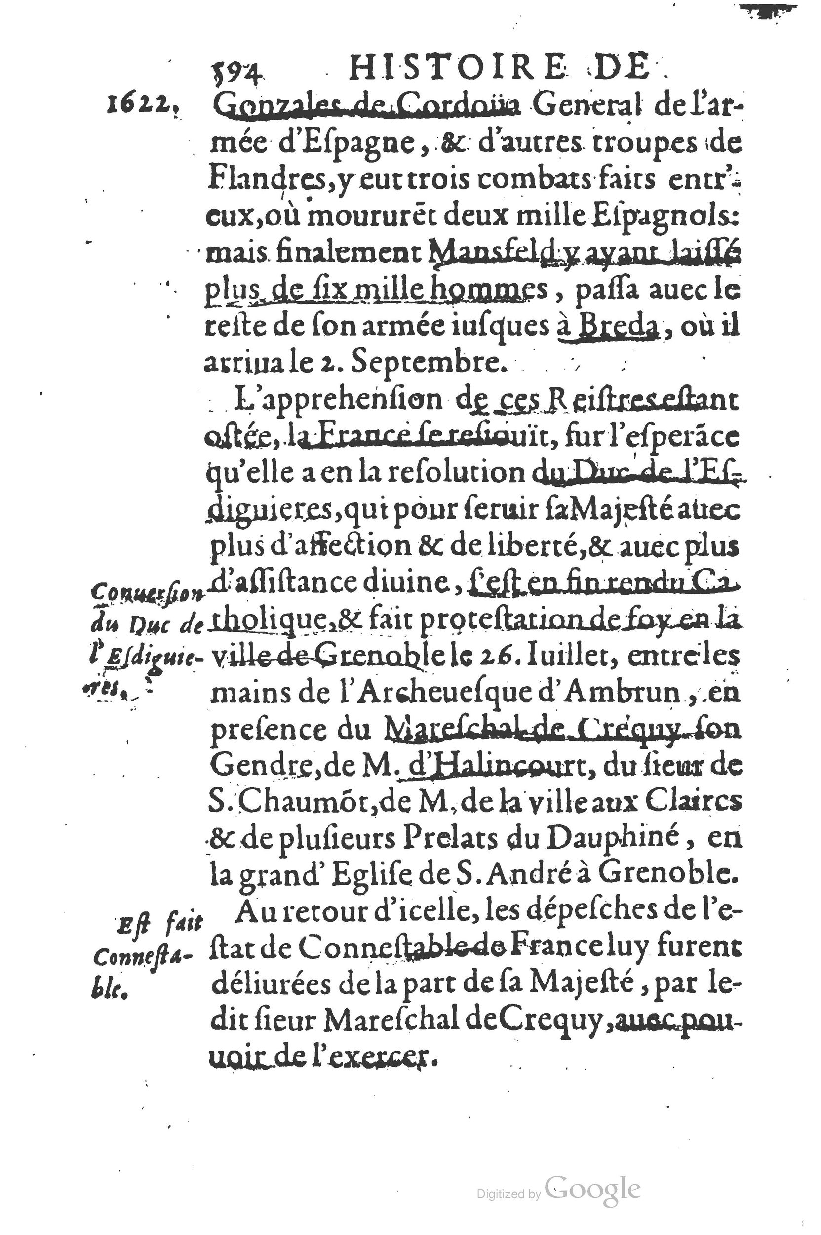 1626 - Joseph Bouillerot - Trésor de l’histoire générale de notre temps - BSB Munich