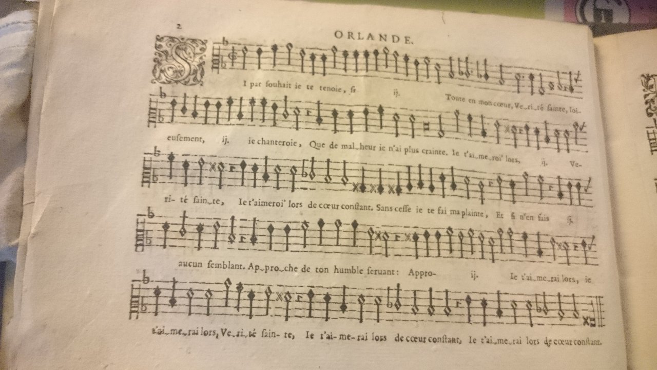 1594 - [Pierre de Saint-André] - Trésor de musique d’Orlande de Lassus, Contratenor - British Library