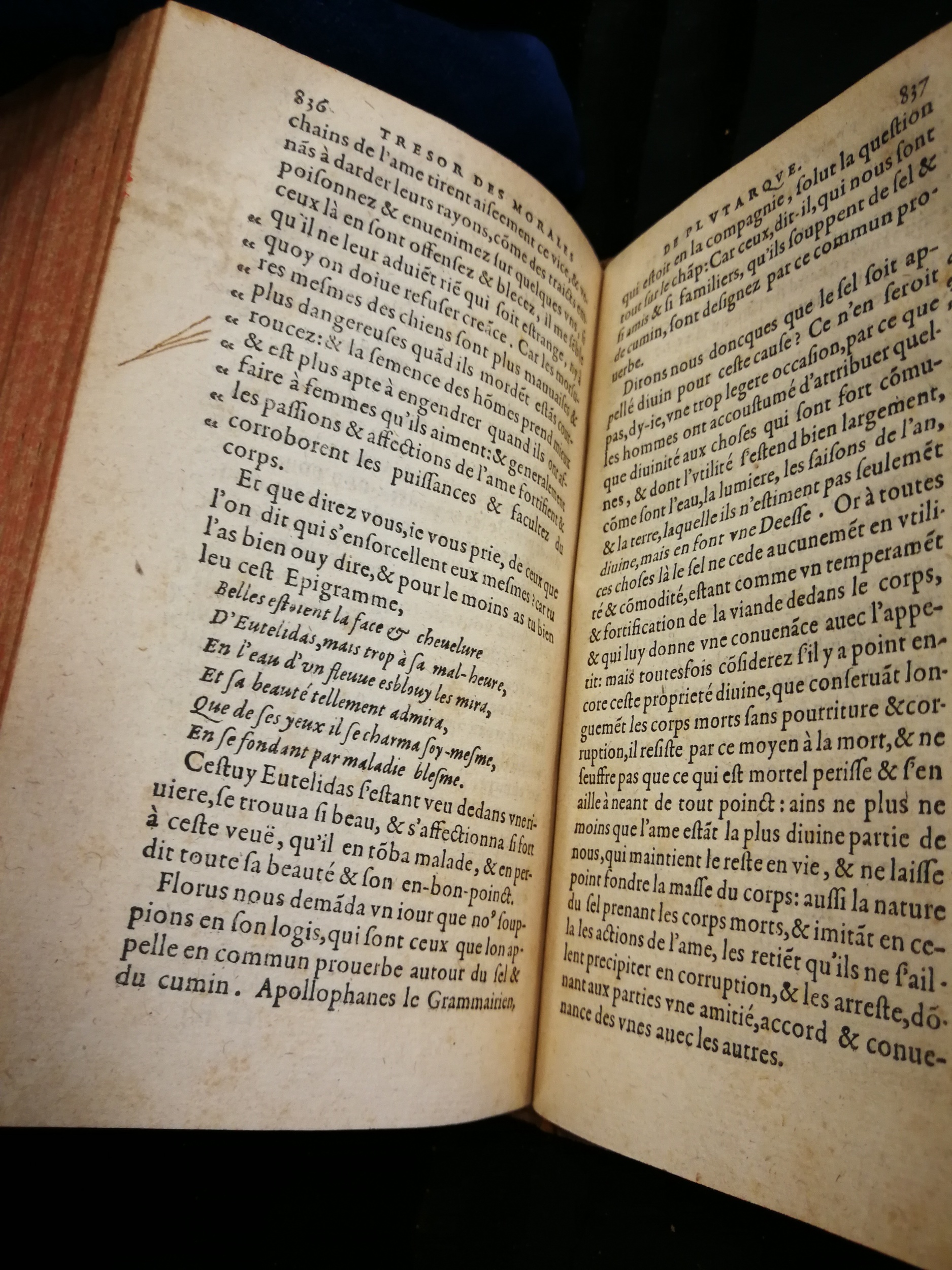 1577 - Jean Poupy - Trésor des morales de Plutarque - Les Méjanes, Aix-en-Provence 1577 - Jean Poupy - Trésor des morales de Plutarque - Les Méjanes, Aix-en-Provence