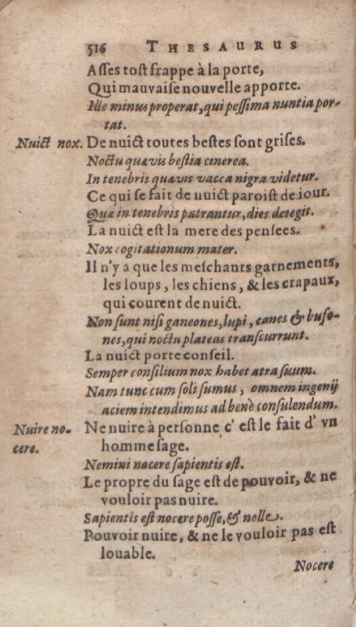 1612 - Dominicus Custos - Trésor des proverbes français - Bibliopol-Olomuc 1612 - Dominicus Custos - Trésor des proverbes français - Bibliopol-Olomuc
