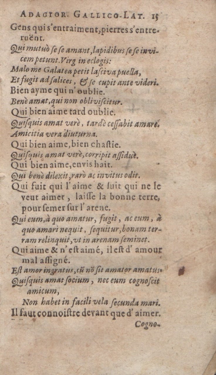 1612 - Dominicus Custos - Trésor des proverbes français - Bibliopol-Olomuc 1612 - Dominicus Custos - Trésor des proverbes français - Bibliopol-Olomuc