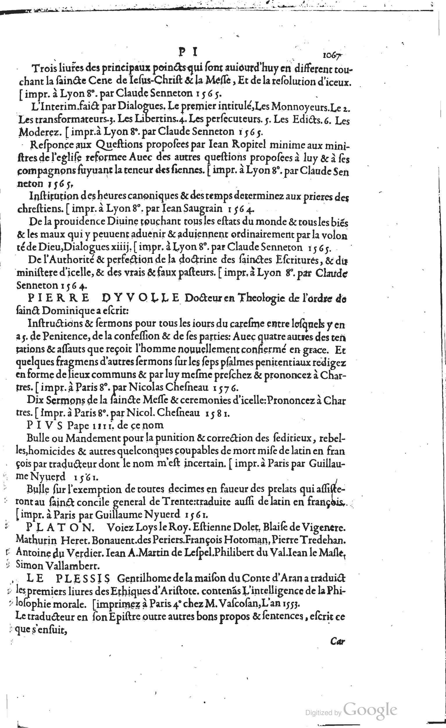 1585 - Barthélemy Honorat - Bibliothèques françaises - BSB Munich