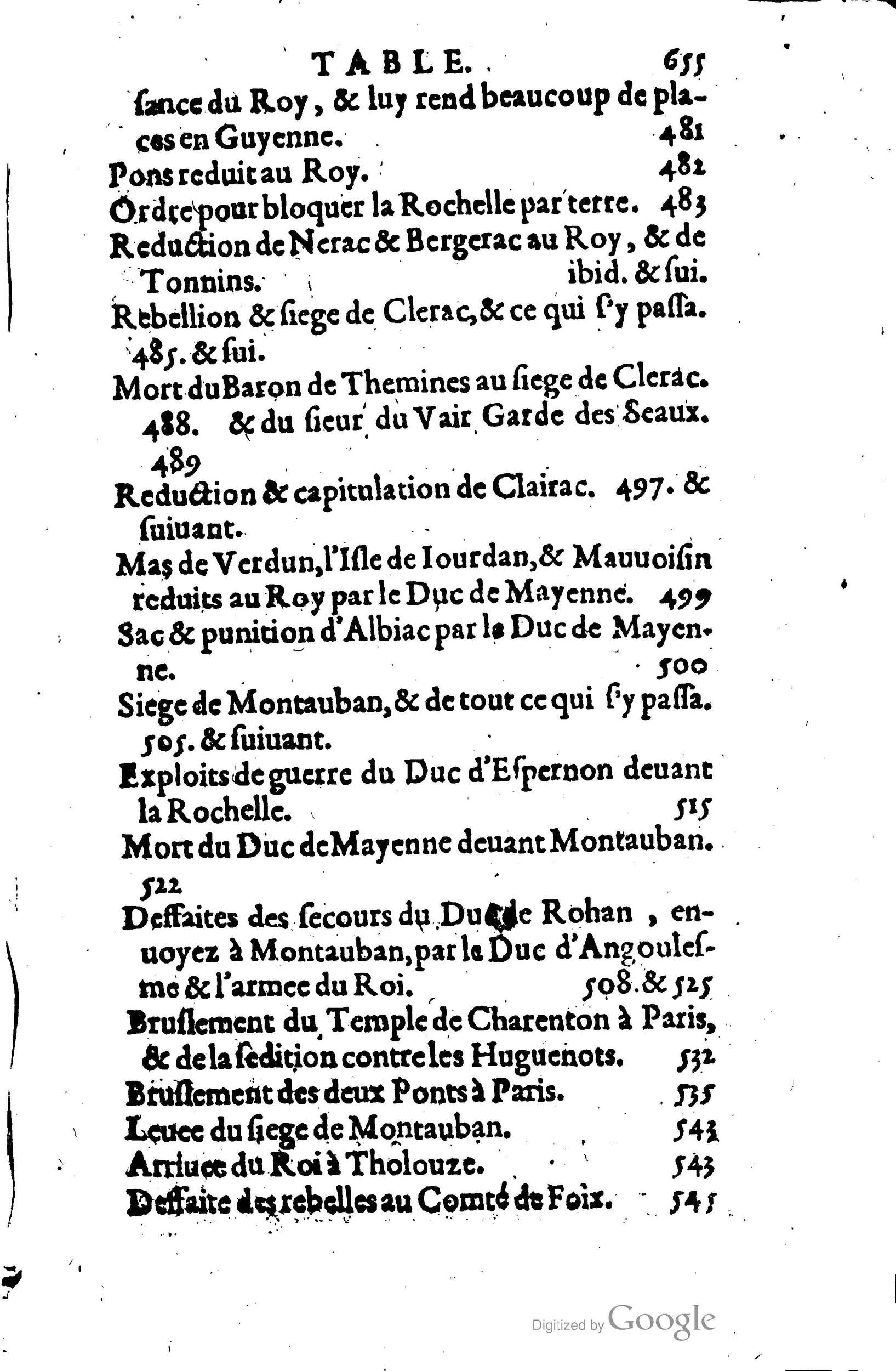 1623 - Joseph Bouillerot - Trésor de l’histoire générale de notre temps - BM Lyon