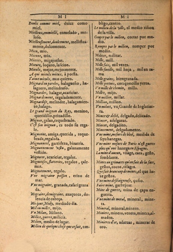1607 - Marc Orry - Trésor des deux langues espagnole et française (Première et Seconde parties) - ÖNB Wien 1607 - Marc Orry - Trésor des deux langues espagnole et française (Première et Seconde parties) - ÖNB Wien