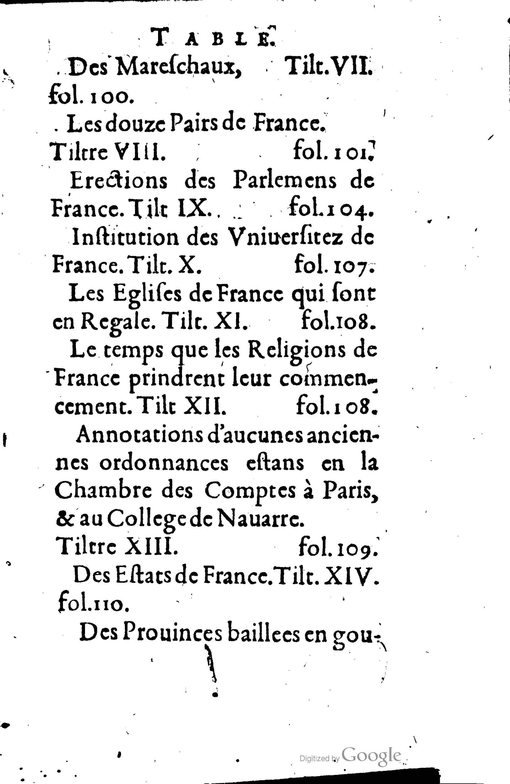 1619 - Jean Corrozet - Trésor des histoires de France - BSB Munich