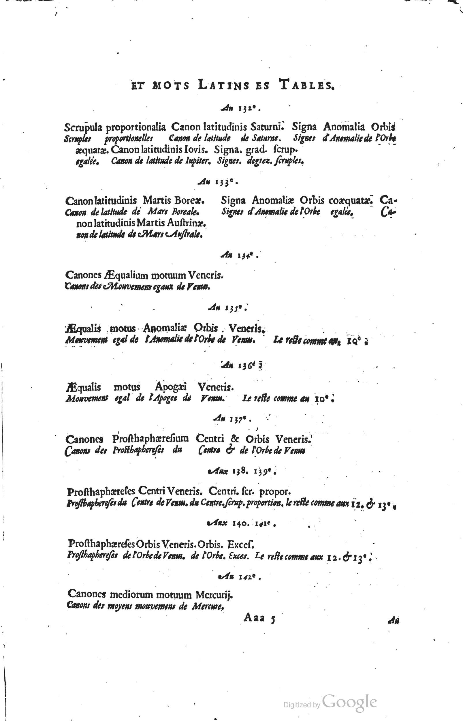 1634 - Zacharie Roman - Les Tables perpétuelles - Universiteit Leiden