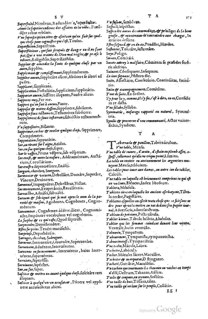 1585 - Simphorianum Beraud et Stephanum Michaëlem - Trésor des mots et traits français - Barcelone 1585 - Simphorianum Beraud et Stephanum Michaëlem - Trésor des mots et traits français - Barcelone