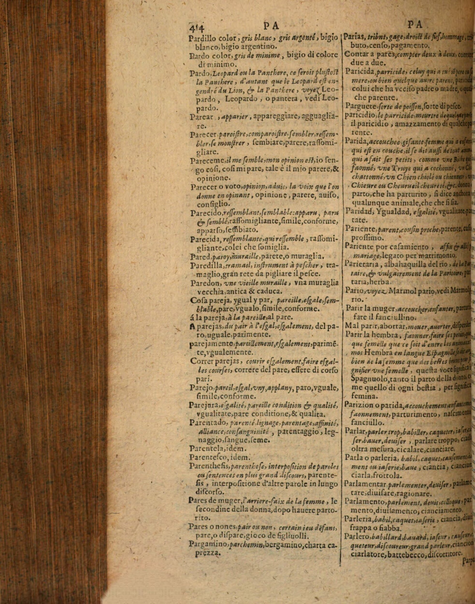 1617 - Samuel Crespin - Trésor des trois langues espagnole, française et italienne (Première partie) - Regensburg