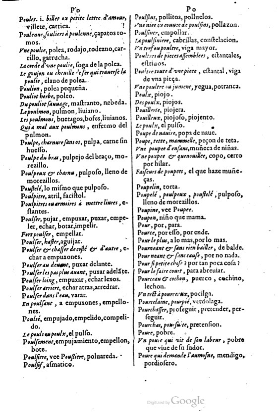 1621 - Adrian Tiffaine - Trésor des deux langues espagnole et française - BM Lyon