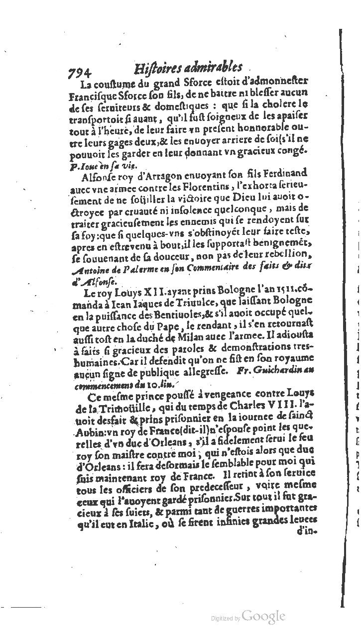 1610 - Paul Marceau - Trésor d’histoires admirables et mémorables - BSB Munich