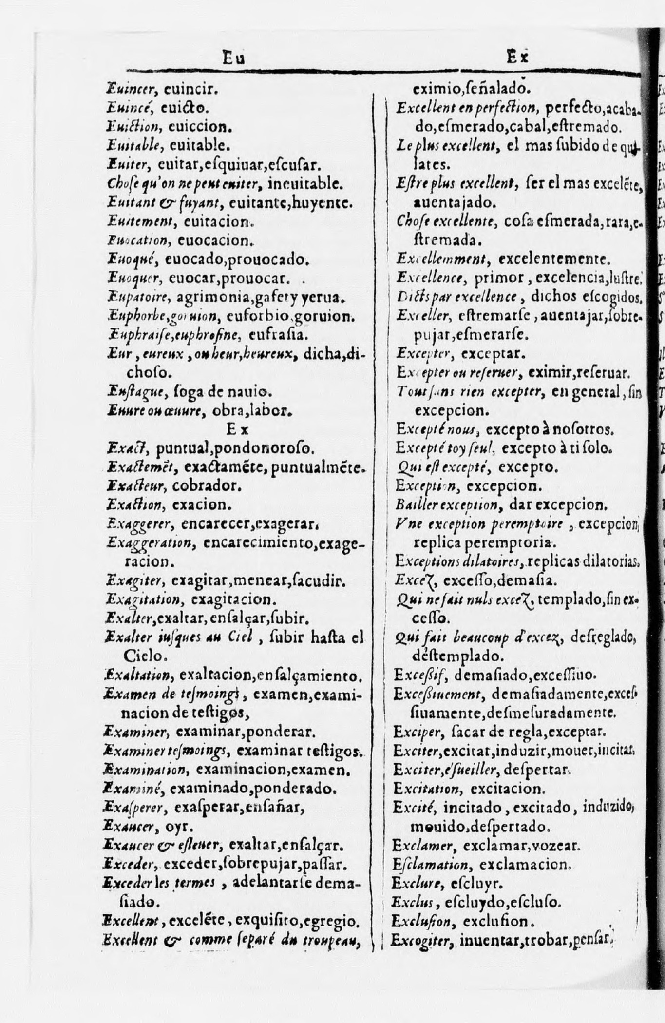 1616 - Veuve Marc Orry - Trésor des deux langues espagnole et française (Seconde partie) - BnF 1616 - Veuve Marc Orry - Trésor des deux langues espagnole et française (Seconde partie) - BnF