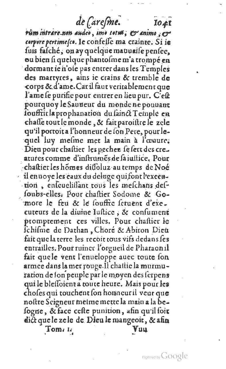 1607 - Nicolas Du Fossé - Trésor quadragésimal - T 01 - BM Lyon