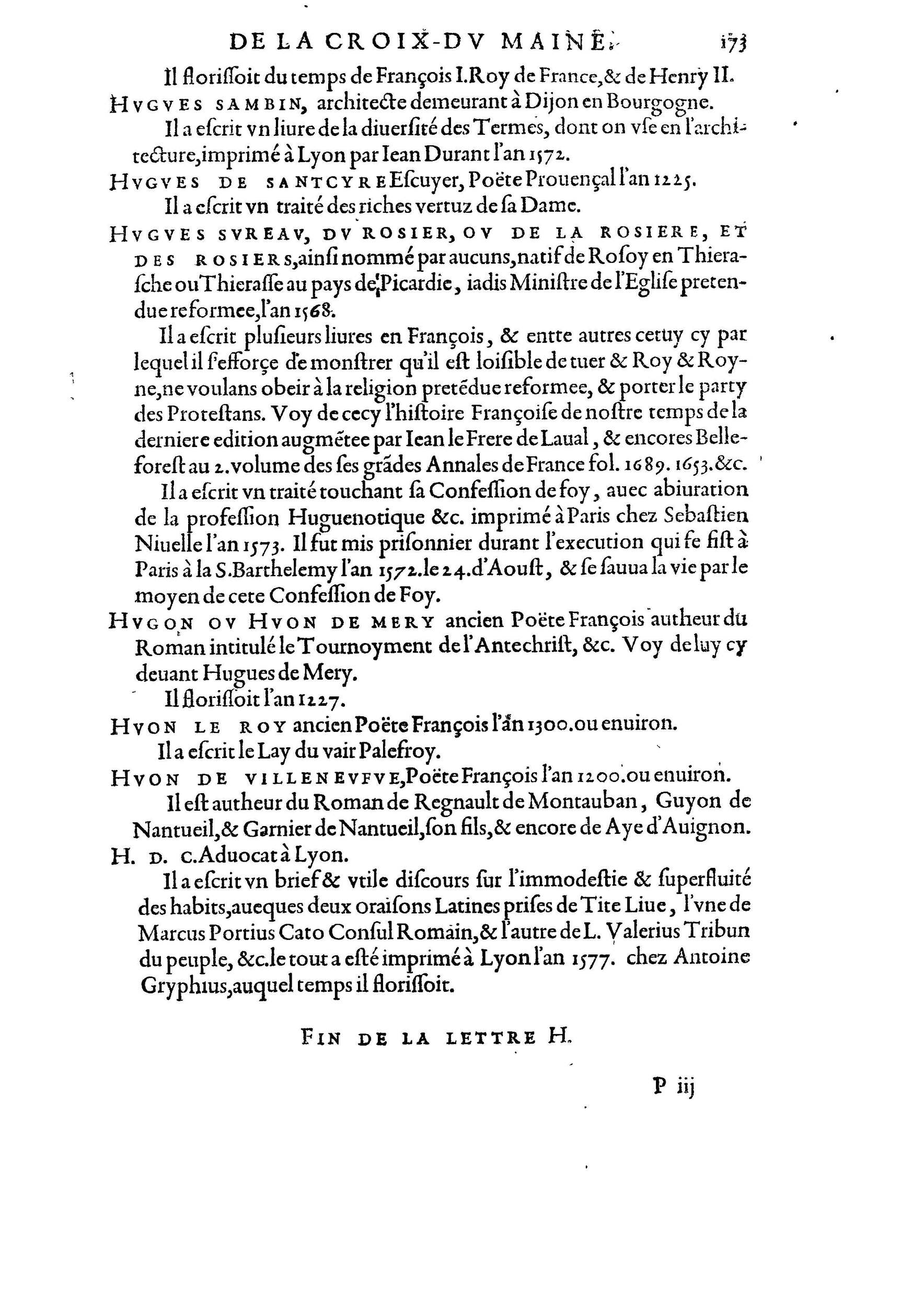 1584 - Abel L&#039;Angelier - Bibliothèques françaises - BnF
