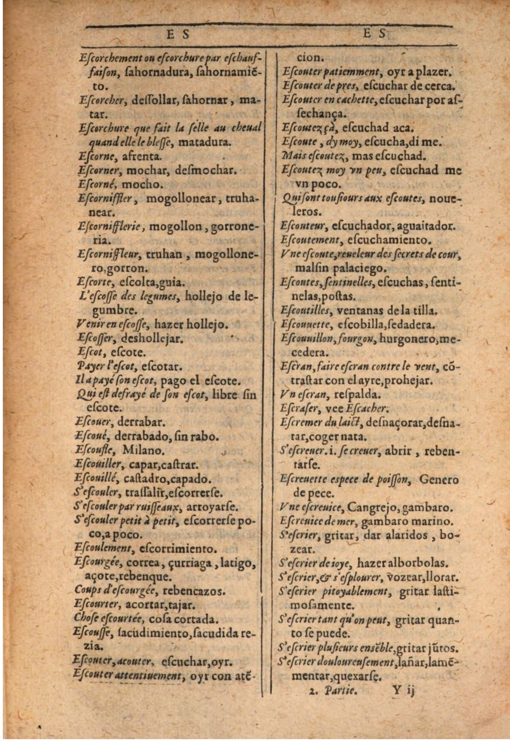 1607 - Marc Orry - Trésor des deux langues espagnole et française (Seconde partie) - BSB Munich