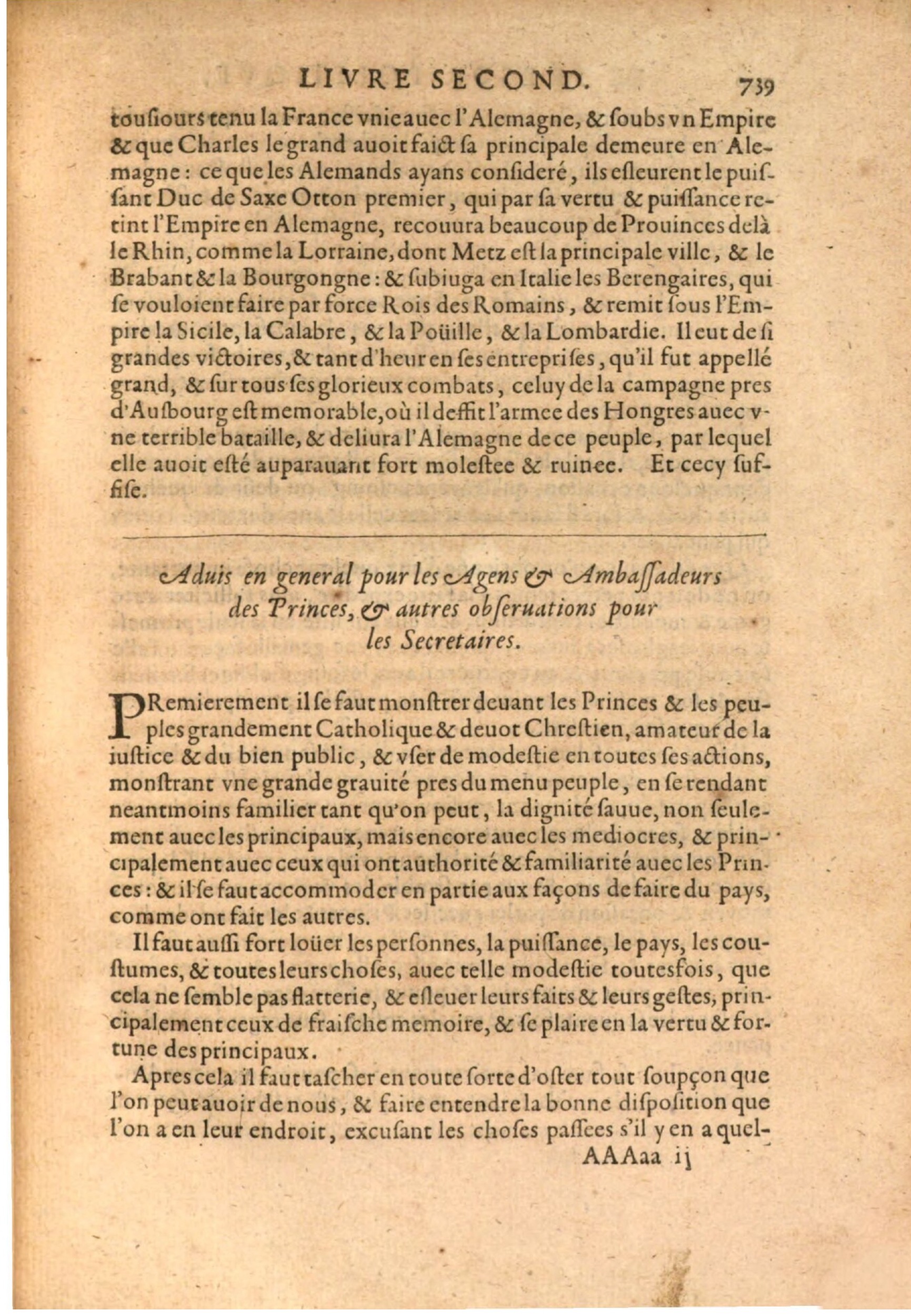 1608 - Nicolas Du Fossé - Trésor politique - BSB Munich