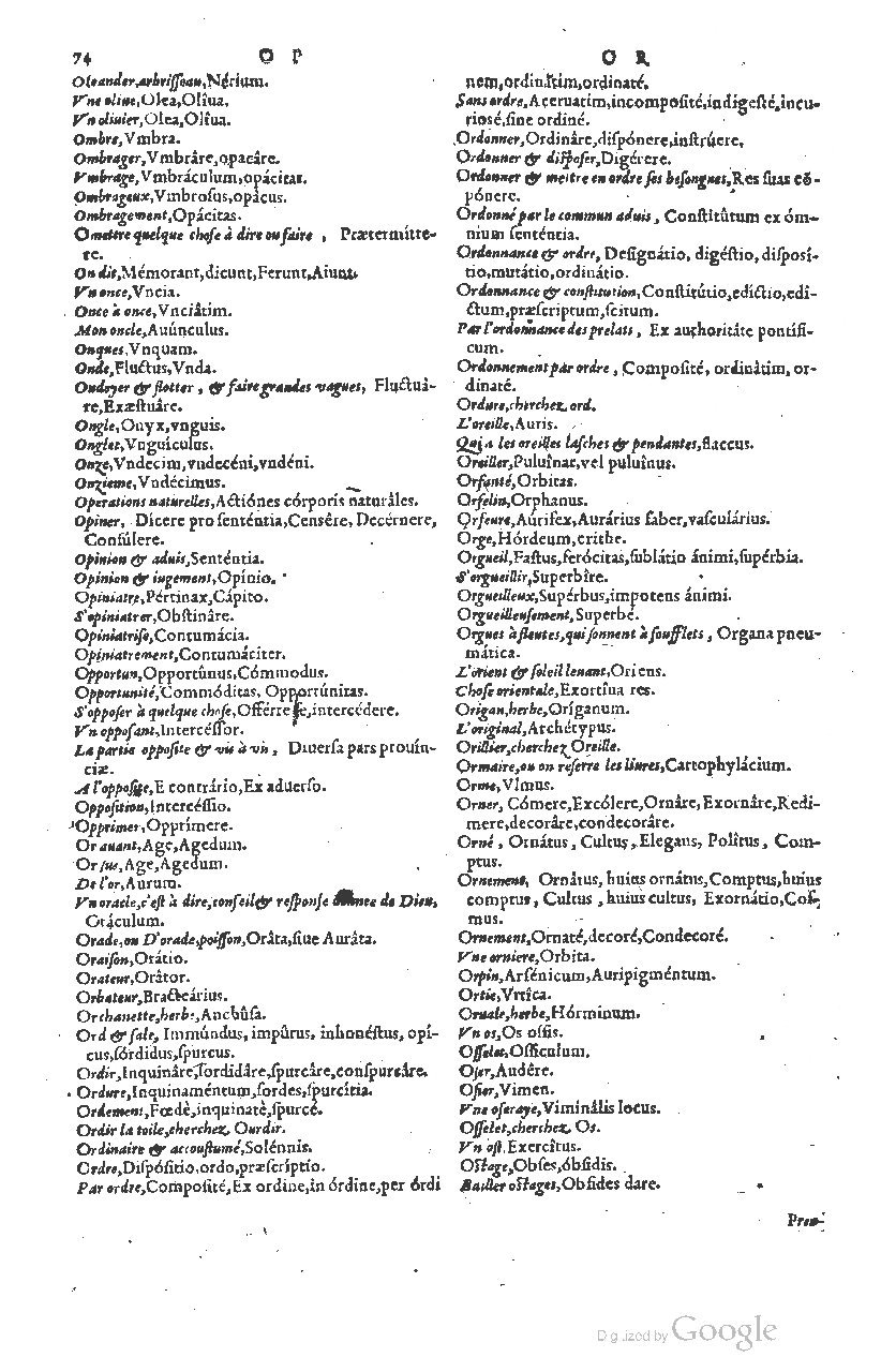 1585 - Simphorianum Beraud et Stephanum Michaëlem - Trésor des mots et traits français - Barcelone