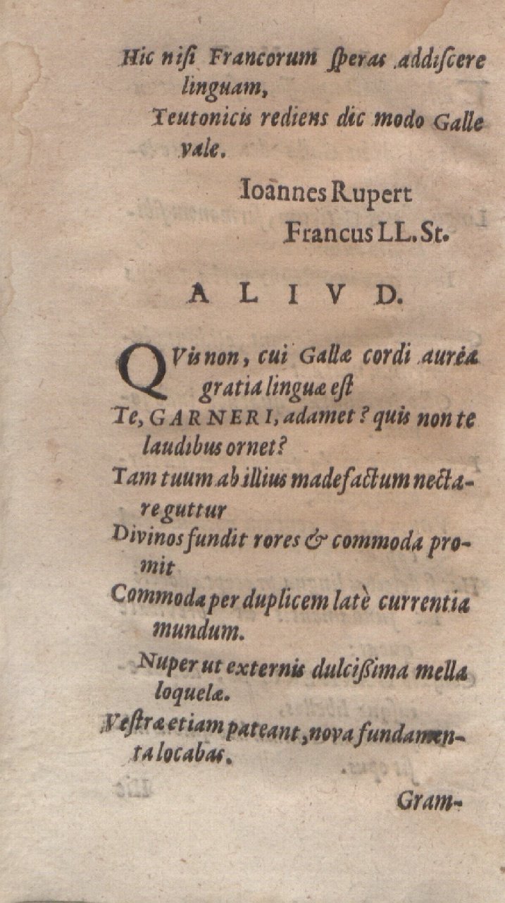 1612 - Dominicus Custos - Trésor des proverbes français  - Bibliopol-Olomuc