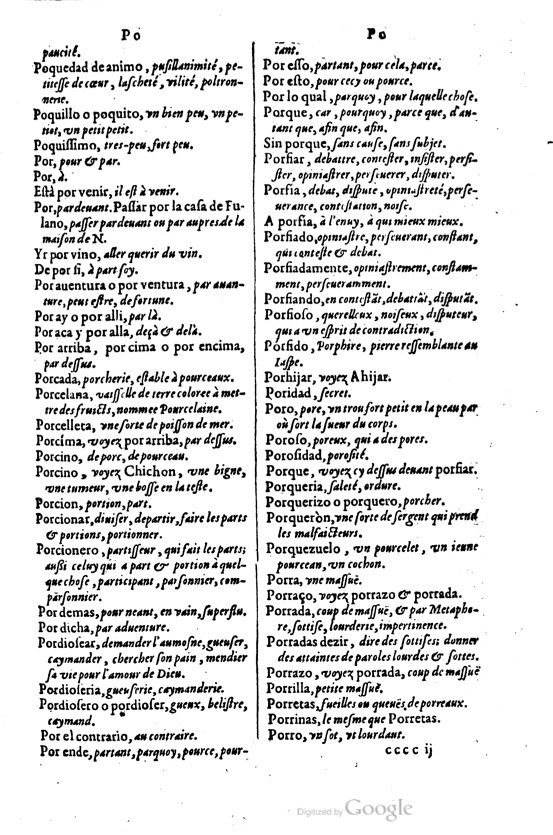 1621 - Adrian Tiffaine - Trésor des deux langues espagnole et française - BM Lyon