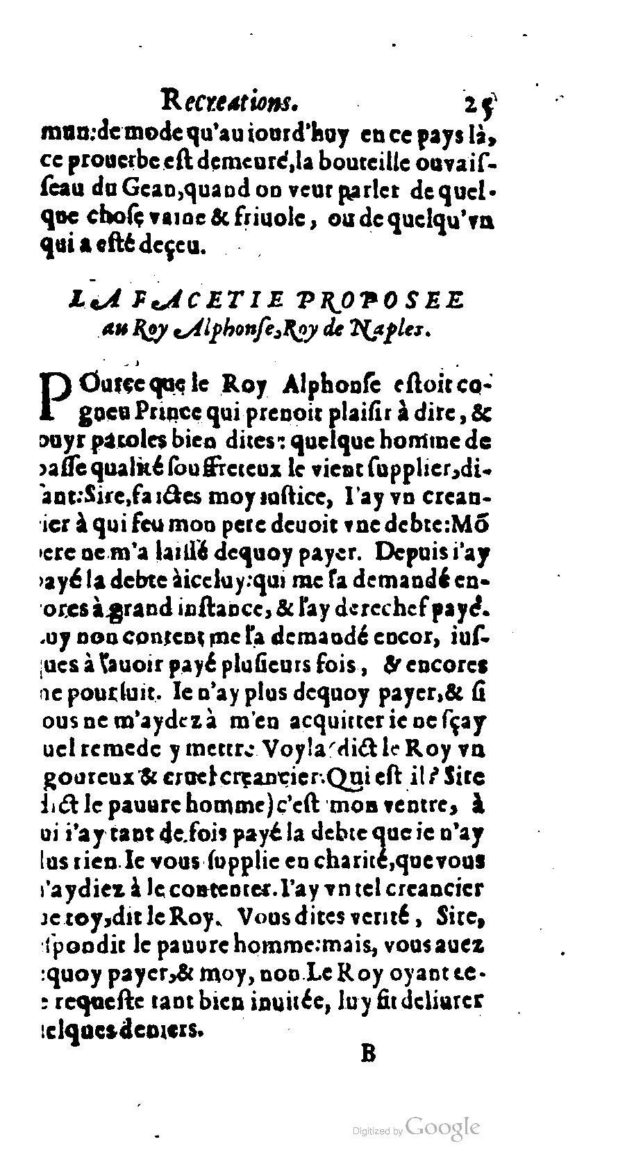 1611 - Romain de Beauvais - Trésor des récréations - BM Lyon