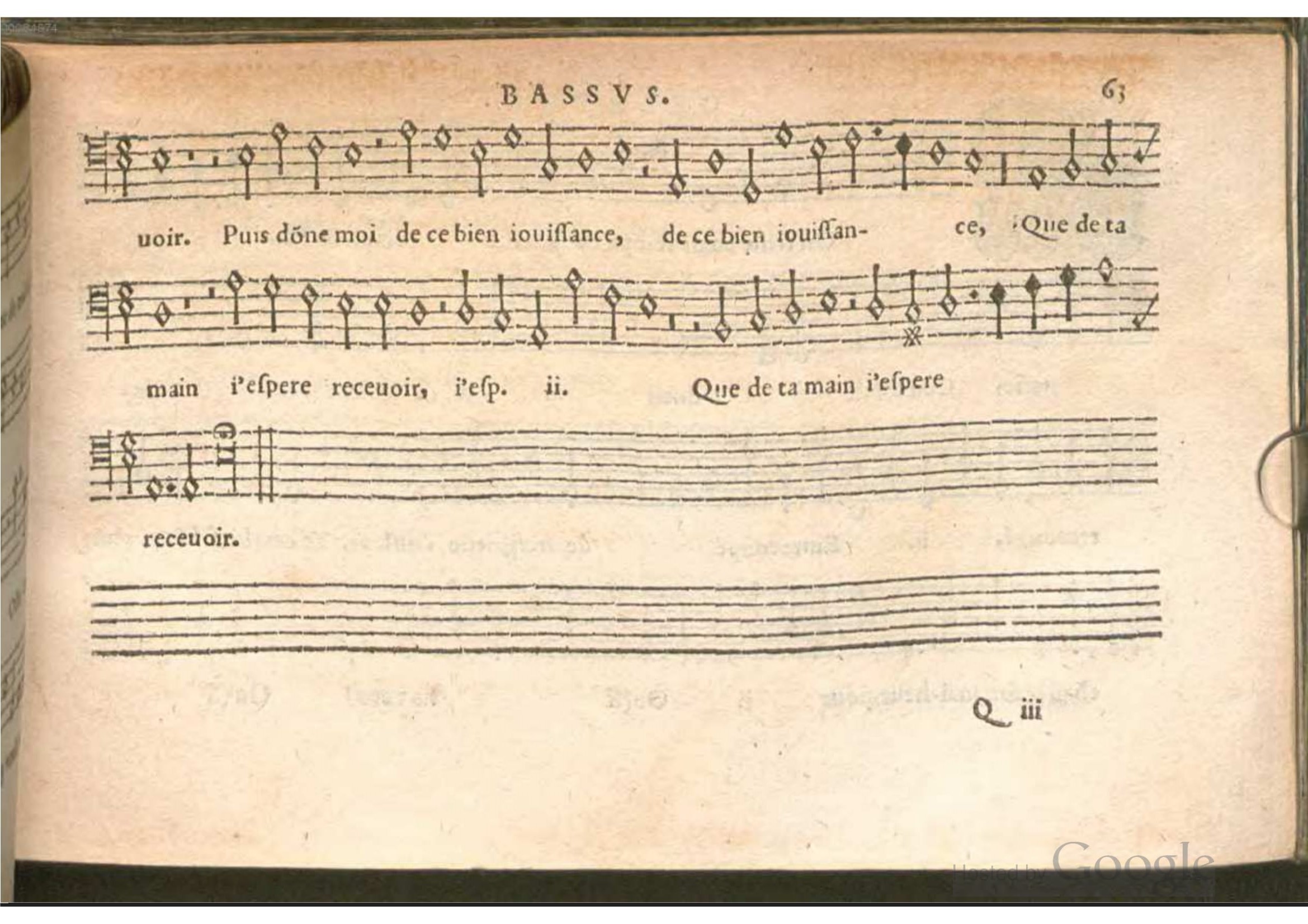 1576 - [Pierre de Saint-André] - Trésor de musique d’Orlande de Lassus Bassus - BSB Munich