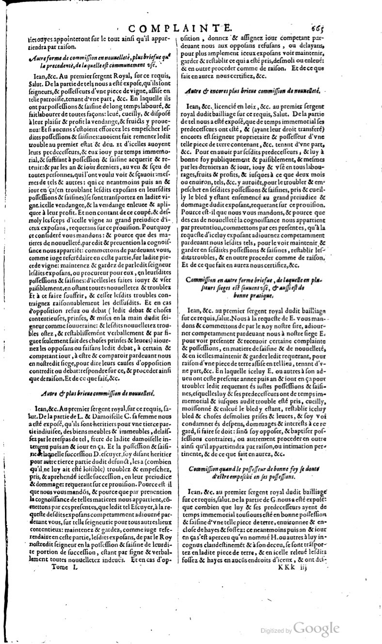 1629 - Veuve Nicolas Buon - Trésor du droit français (29620 T. 1) - BM Lyon