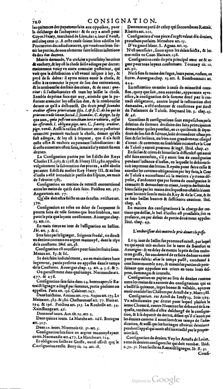 1629 - Veuve Nicolas Buon - Trésor du droit français (21754 T. 1) - BM Lyon