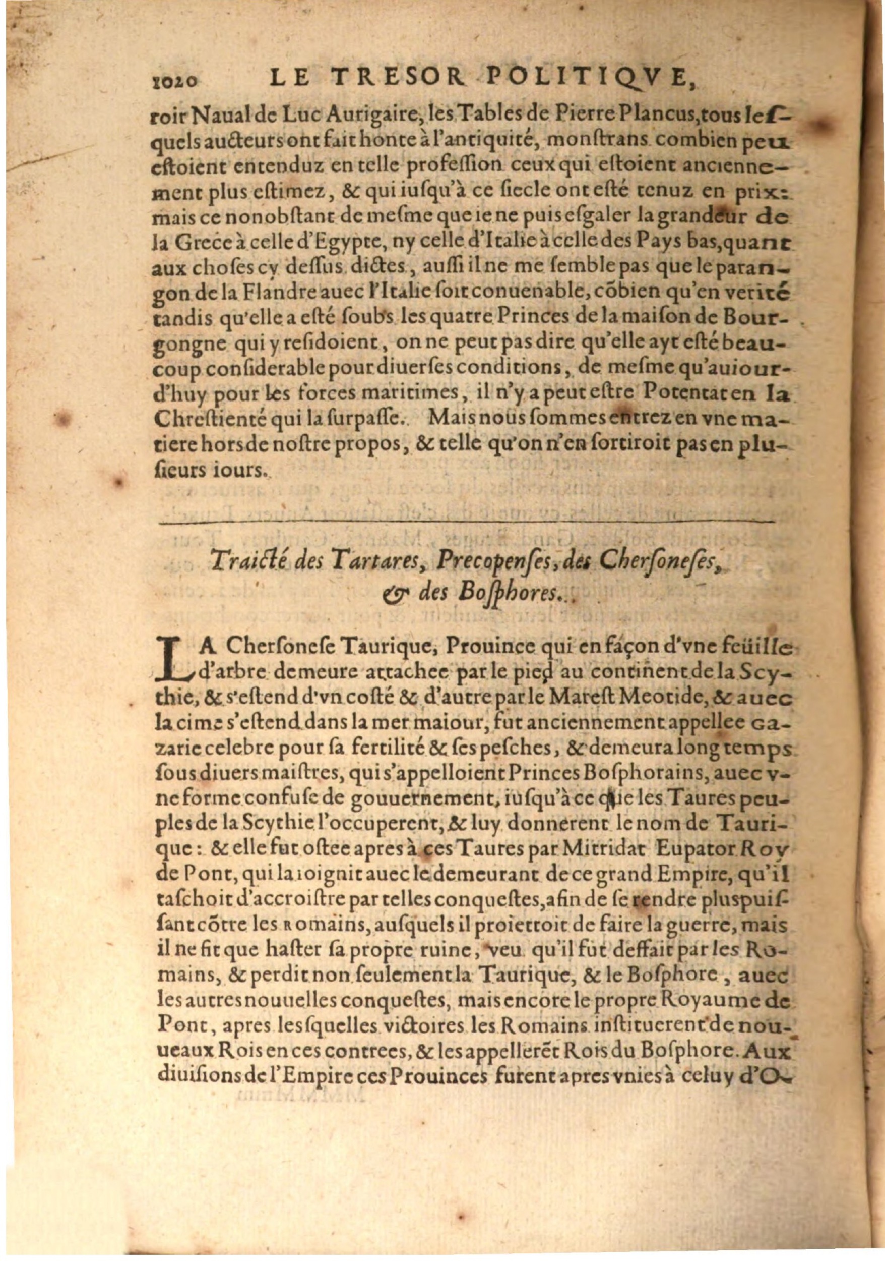 1608 - Nicolas Du Fossé - Trésor politique - BSB Munich