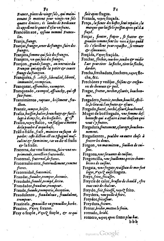 1621 - Adrian Tiffaine - Trésor des deux langues espagnole et française - BM Lyon