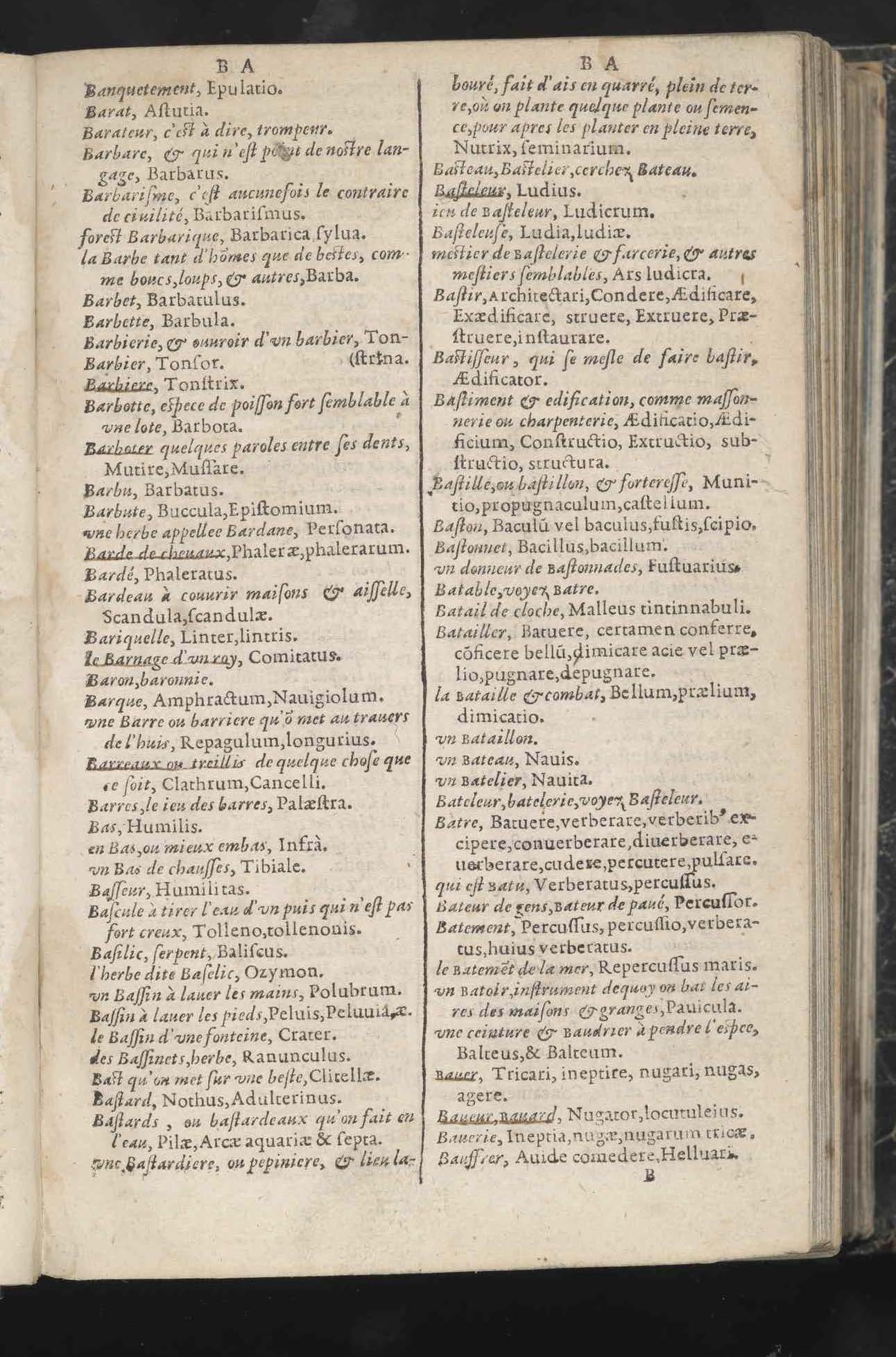 1597 - Richard Aubert - Trésor des mots et traits français - Den Haag 1597 - Richard Aubert - Trésor des mots et traits français - Den Haag