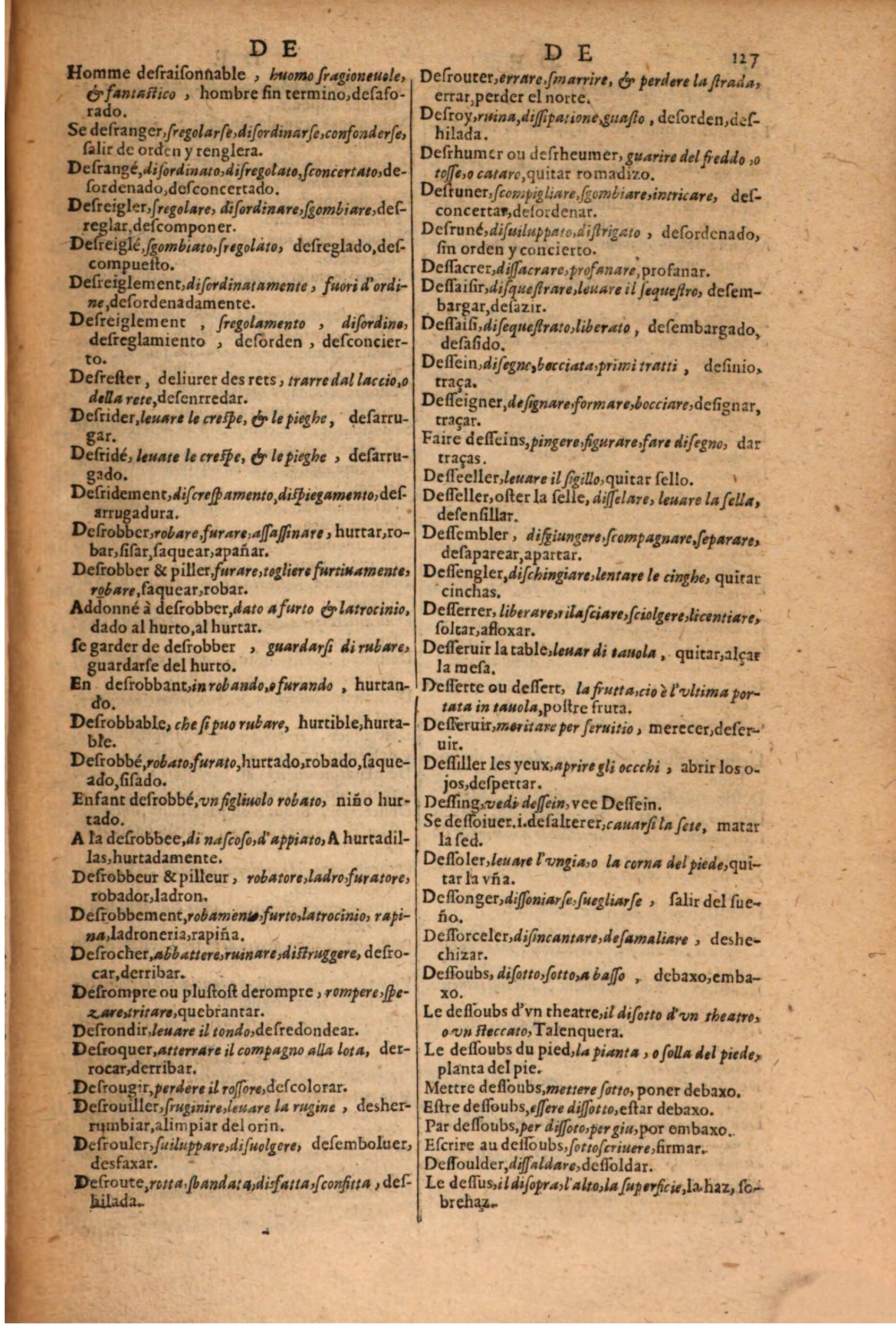 1616 - Pierre de la Rovière - Trésor des trois langues (Seconde partie) - BSB Munich