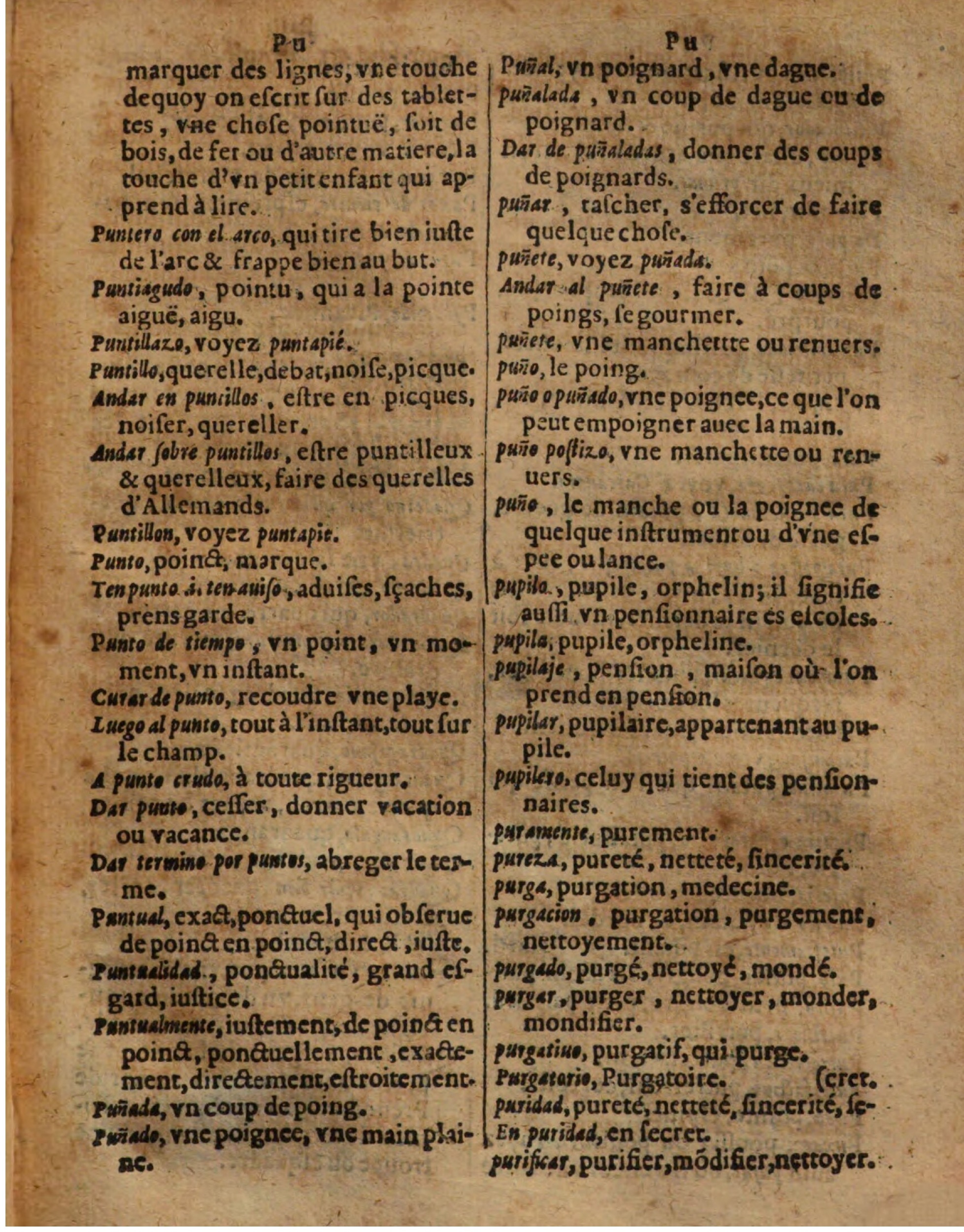 1625 - Hubert Antoine - Trésor des deux langues espagnole et française - Augsbourg